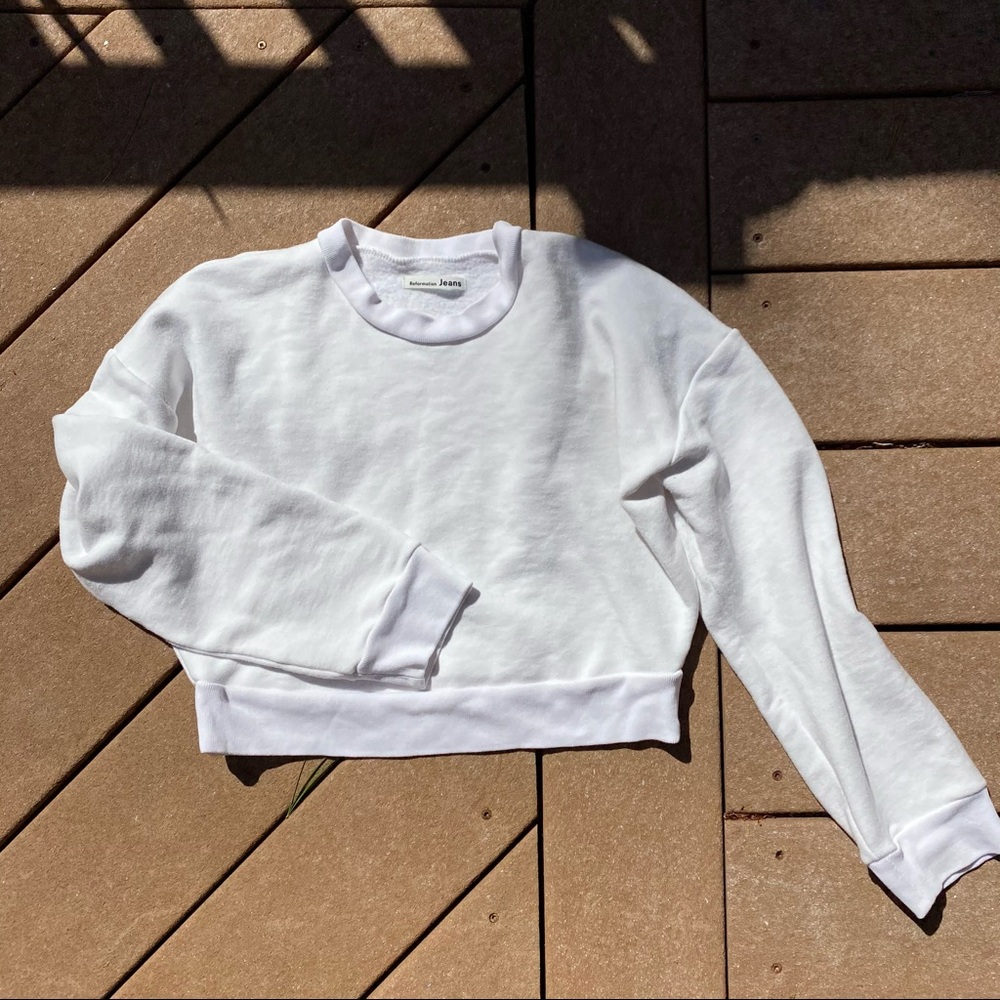 Reformation cropped sweatshirt, Sz S